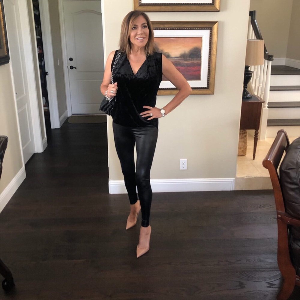 Faux leather leggings